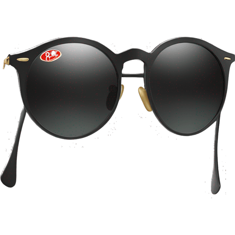  black  ray ban round metal sunglasses emoji