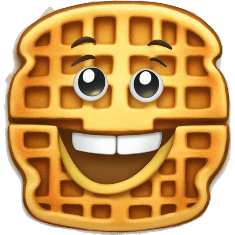 Smiling Waffle  emoji