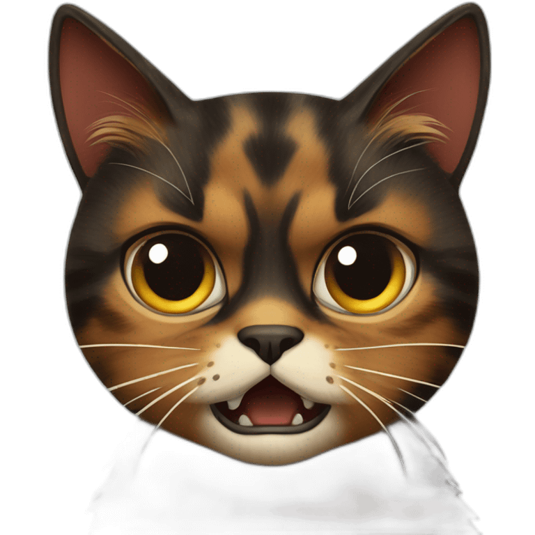 angry Tortoiseshell cat emoji