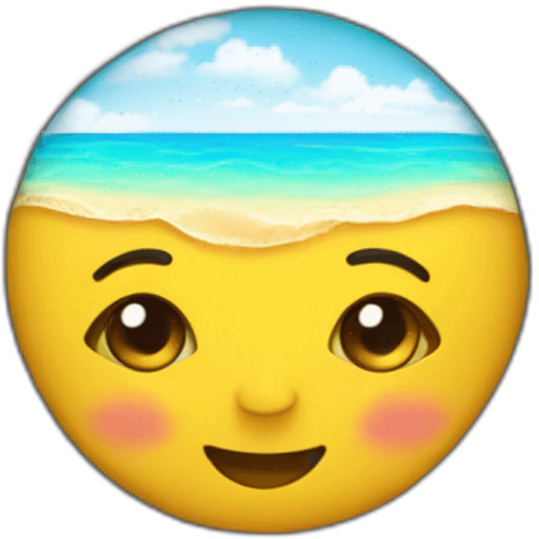 Soleil avec un collier tahitien emoji