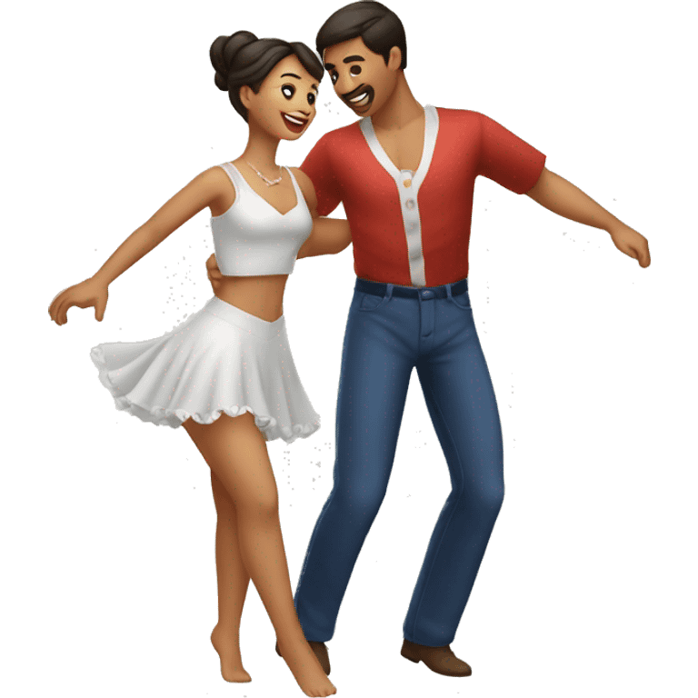 Pareja bailando cueca chilena emoji