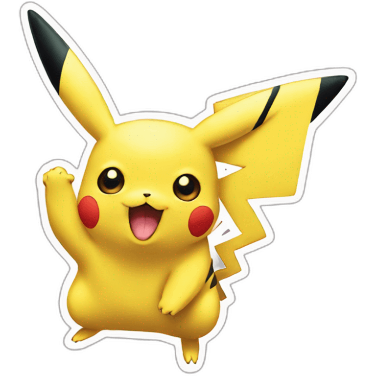 Pikachu embrassant Bulbizarre emoji