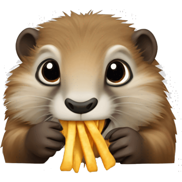 Marmotte qui mange des frite  emoji