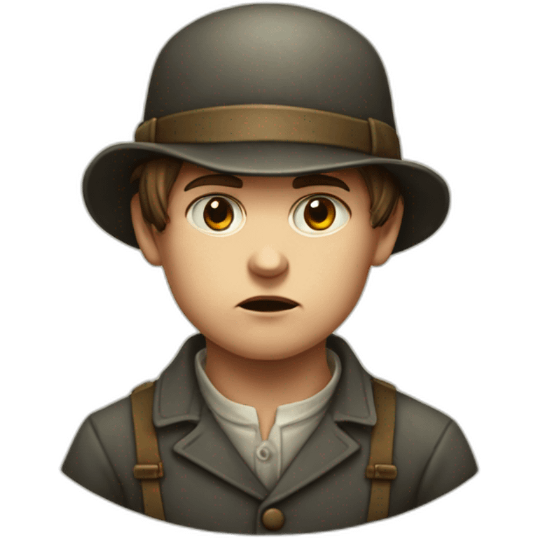 Victorian-Era-poor-factory-worker-kid-flat-cap-angry emoji