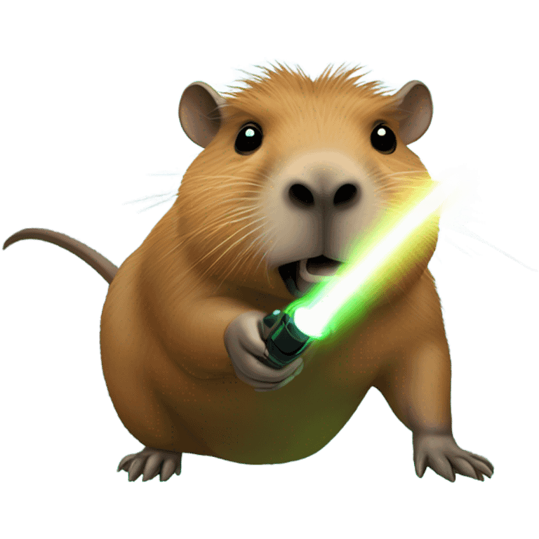 Capybara shooting laser out of eyes emoji