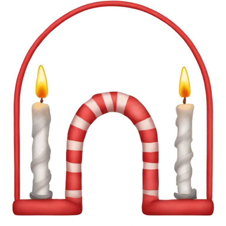 Red Christmas candle arch  Schwibbogen emoji