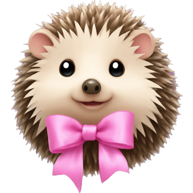 hedgehog with a pink bow emoji