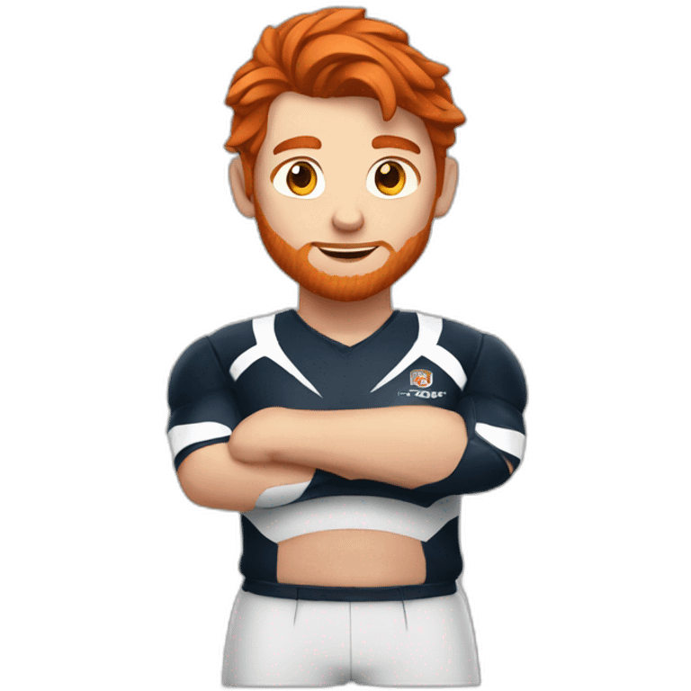 a redhair man rugbyman emoji