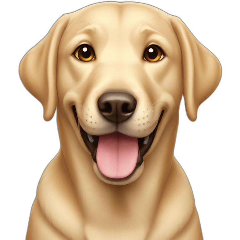 Labrador smiling emoji