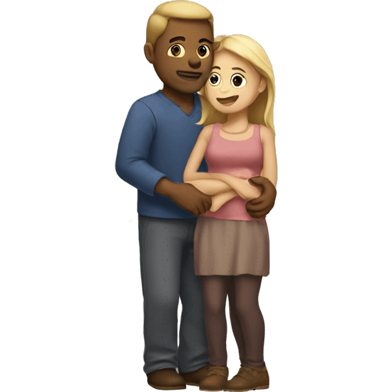 Man holding woman emoji