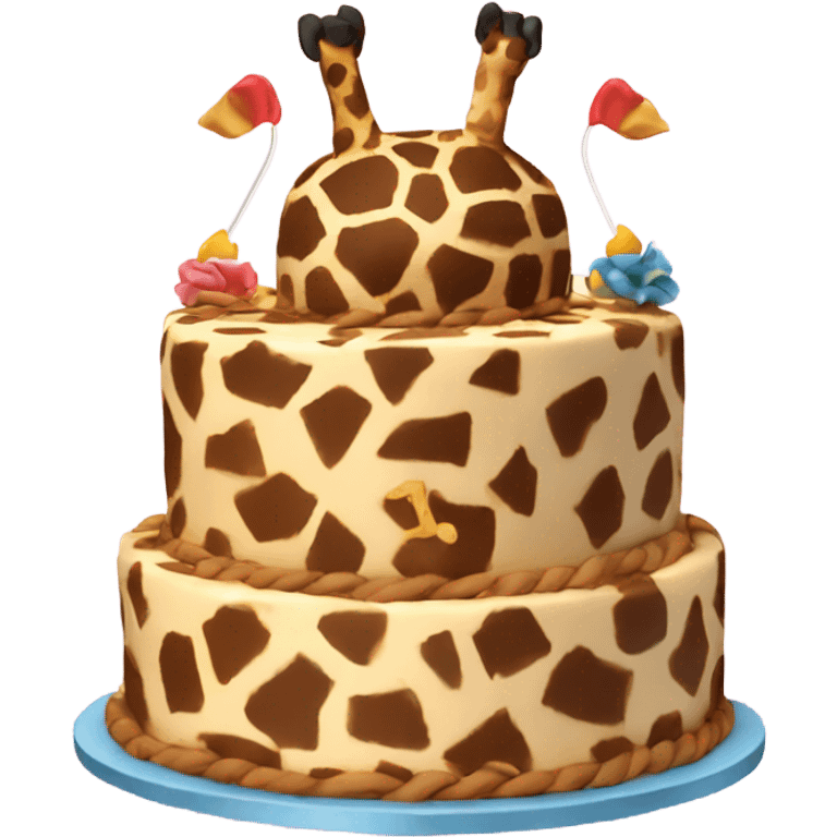 Giraffe birthday cake  emoji