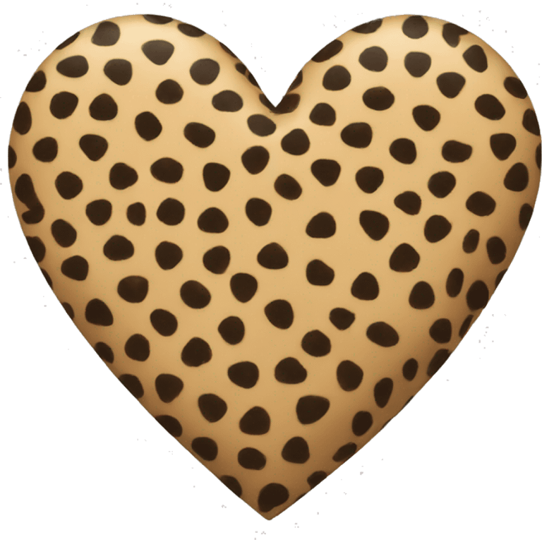 a heart with cheetah print emoji