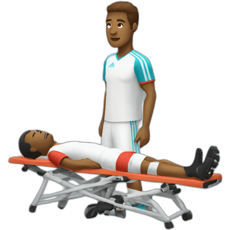 stretcher soccer player emoji