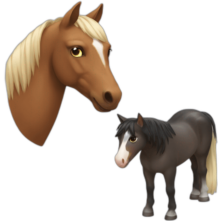 cat and horse emoji