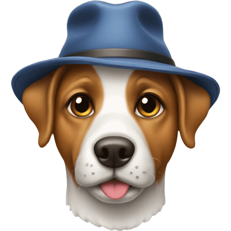 Dog wearing a hat emoji