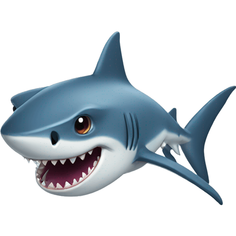 shark with glass emoji