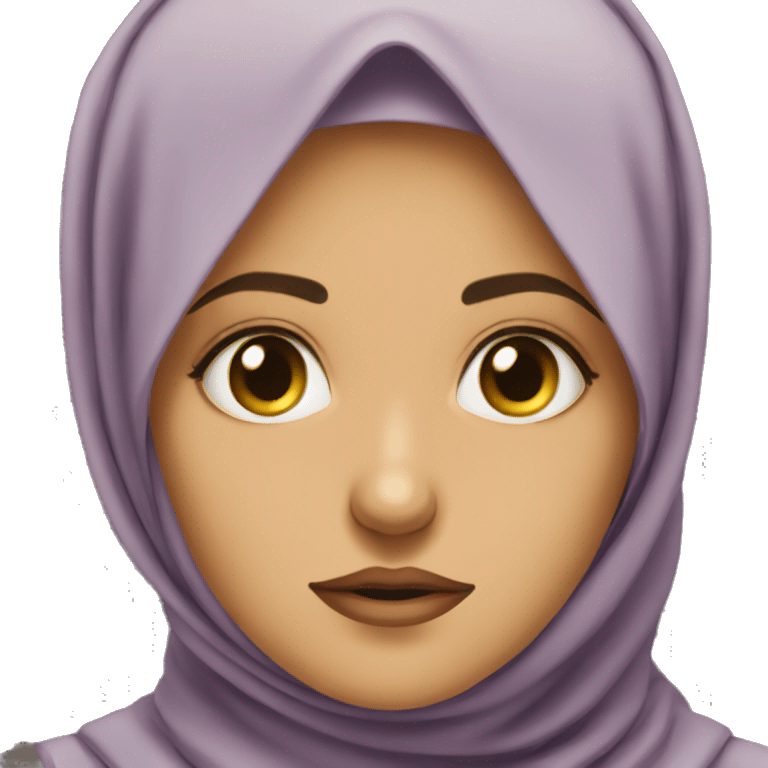 Hijabi-woman-eyes-looking-up-and-is-upset emoji