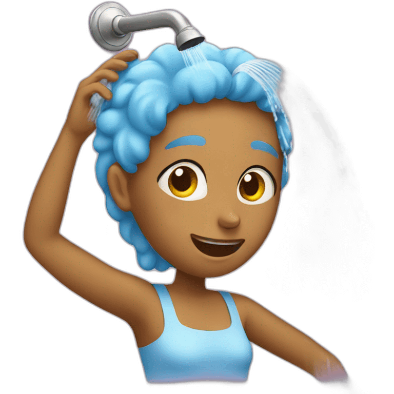 Woman taking a shower emoji