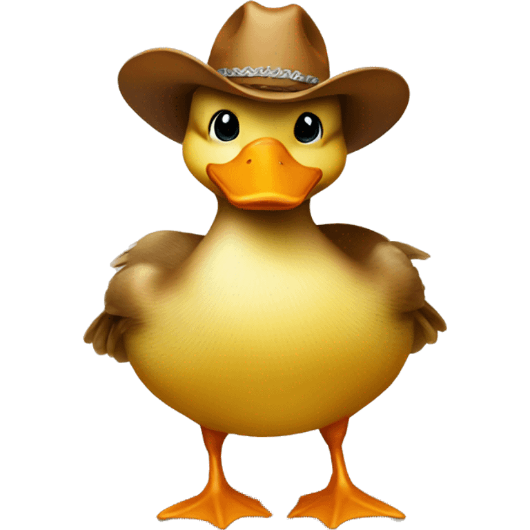 duckling wearing cowboy hat emoji