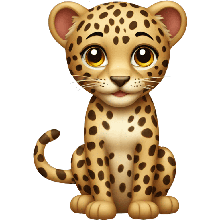 cute leopard emoji