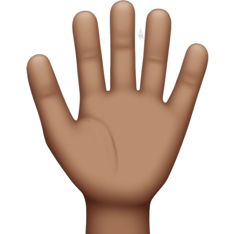 Dark brown manicured hand with square nails emoji