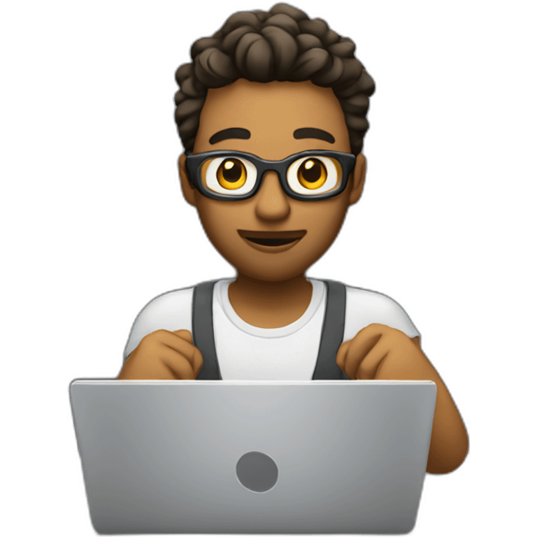 developer in front of the labtop emoji