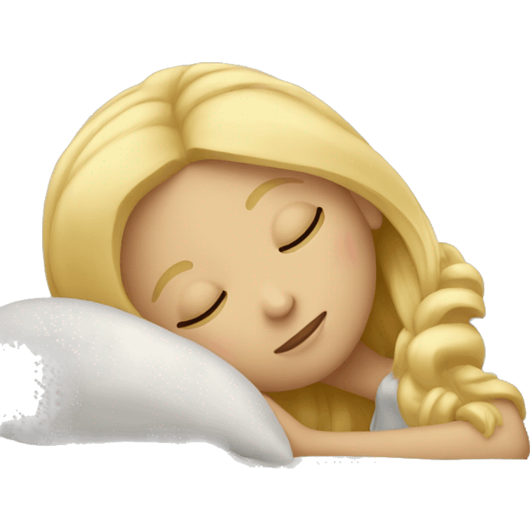 Blond girl sleeping emoji