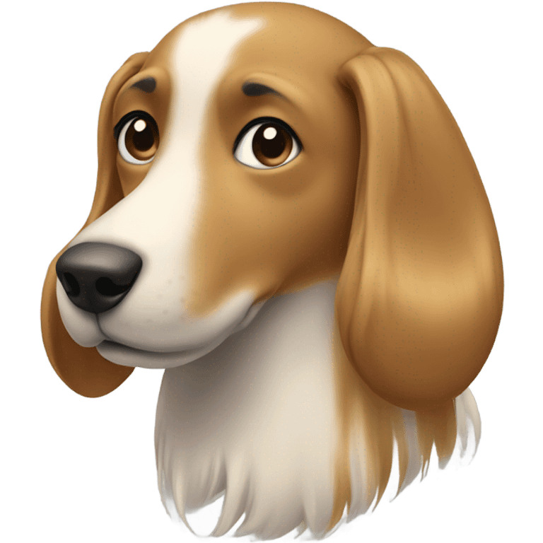 Dog with pony tail emoji