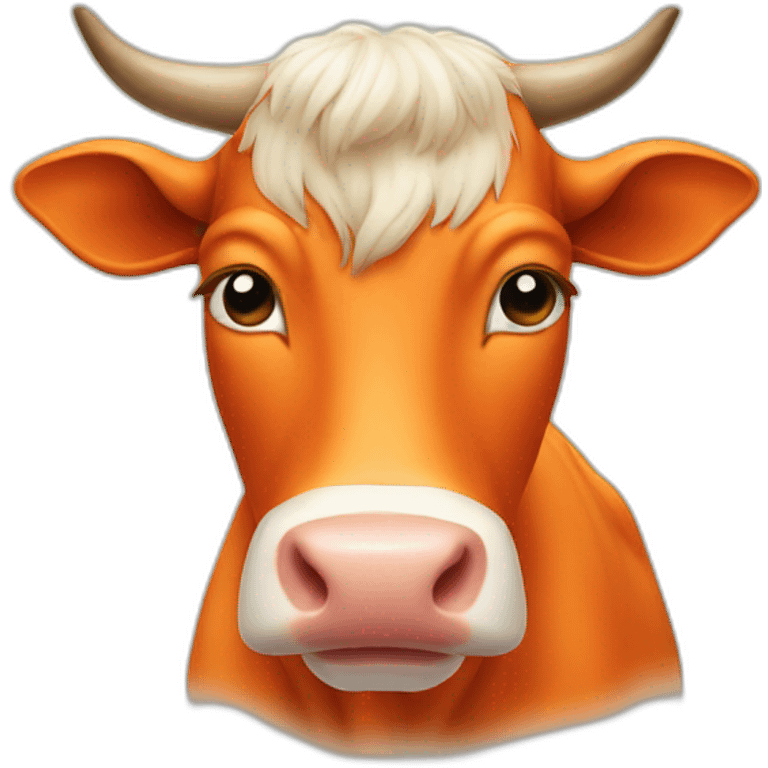 Orange cow emoji