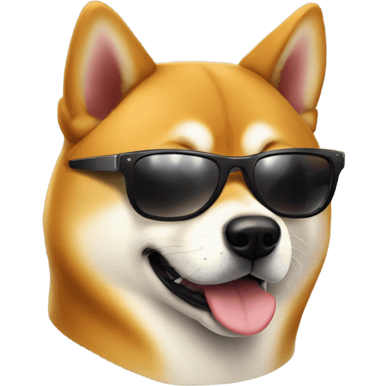 shiba inu wearing sun glasses emoji