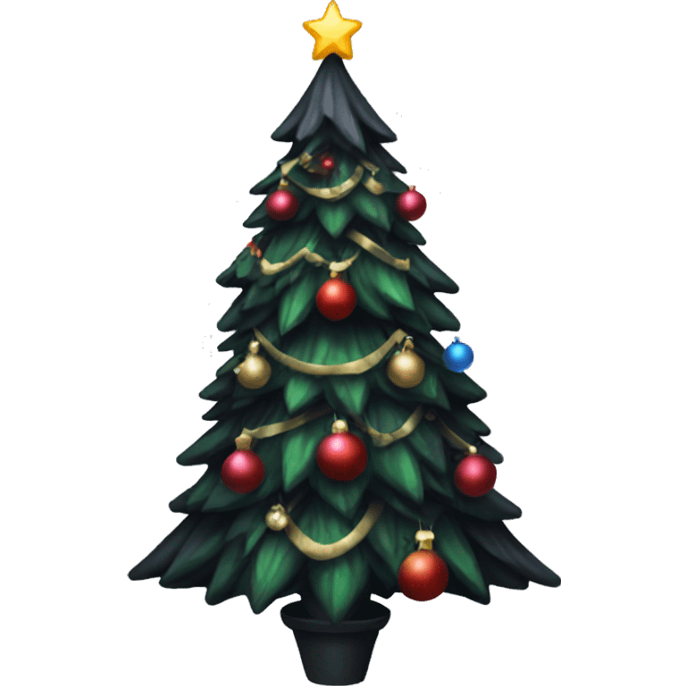 Gothic Christmas tree emoji