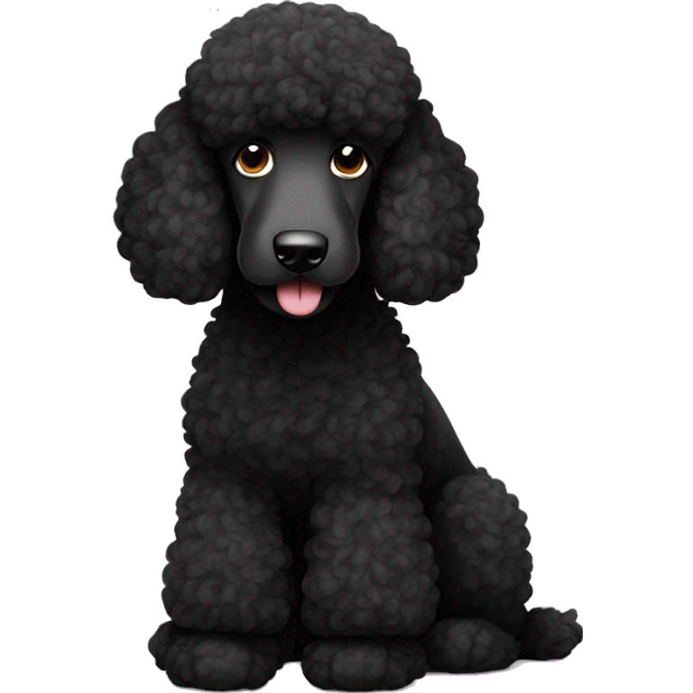 Black standard poodle emoji