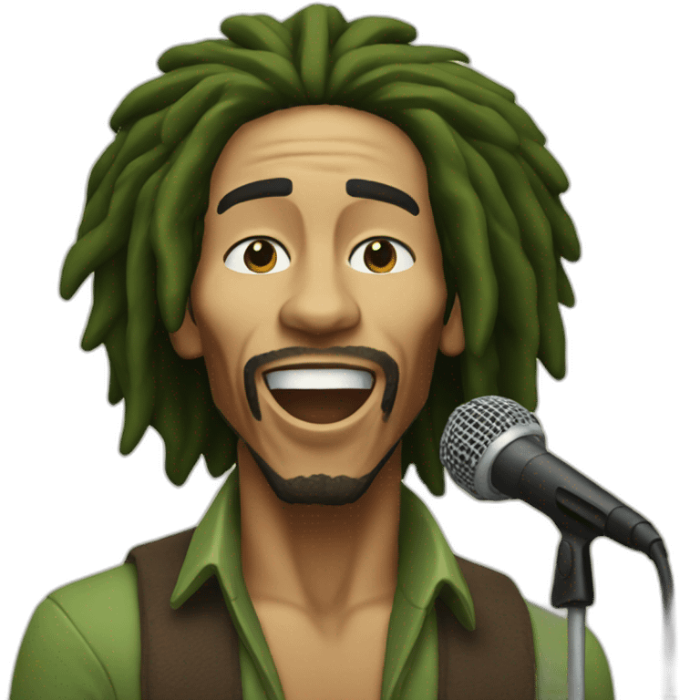 Bob marley singing emoji