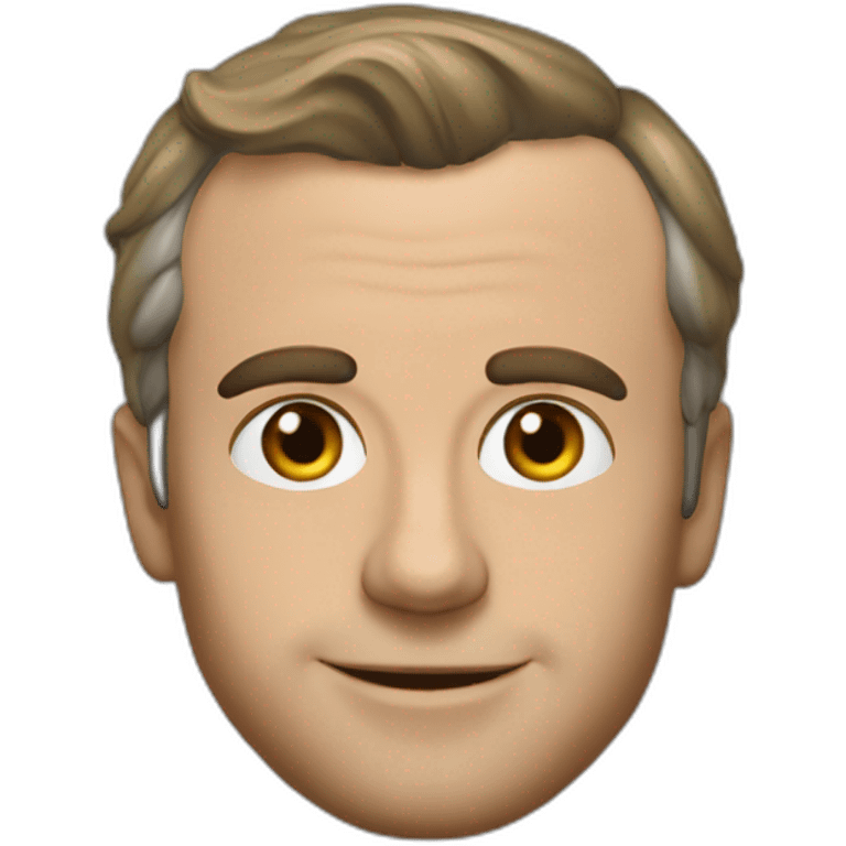 Chat a coté Emanuel Macron emoji