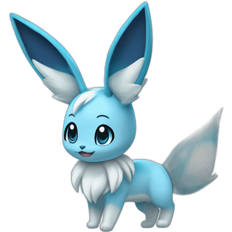 Glaceon Pokemon ears hanging down emoji