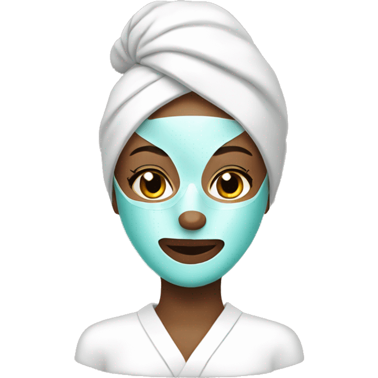 lady with face mask full spa beauty emoji