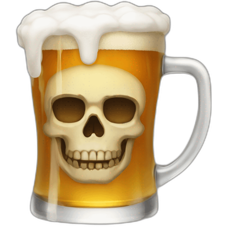 beer skull emoji