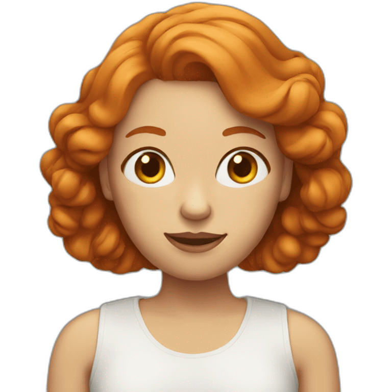 ginger woman with glass rolling eyes emoji