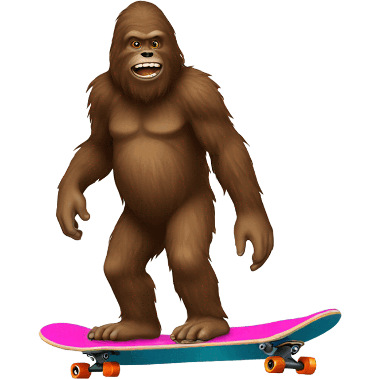 Bigfoot with skateboard  emoji