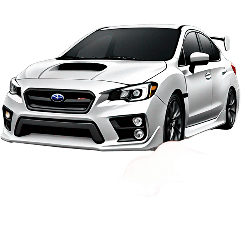 Subaru, WRX with flames coming out of the back emoji