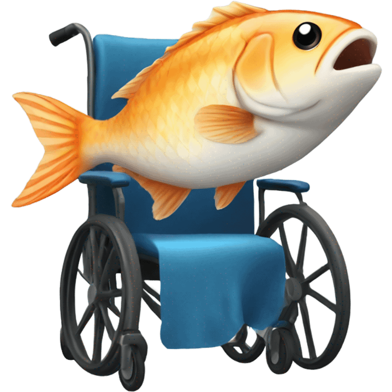 Fish in wheelchair  emoji