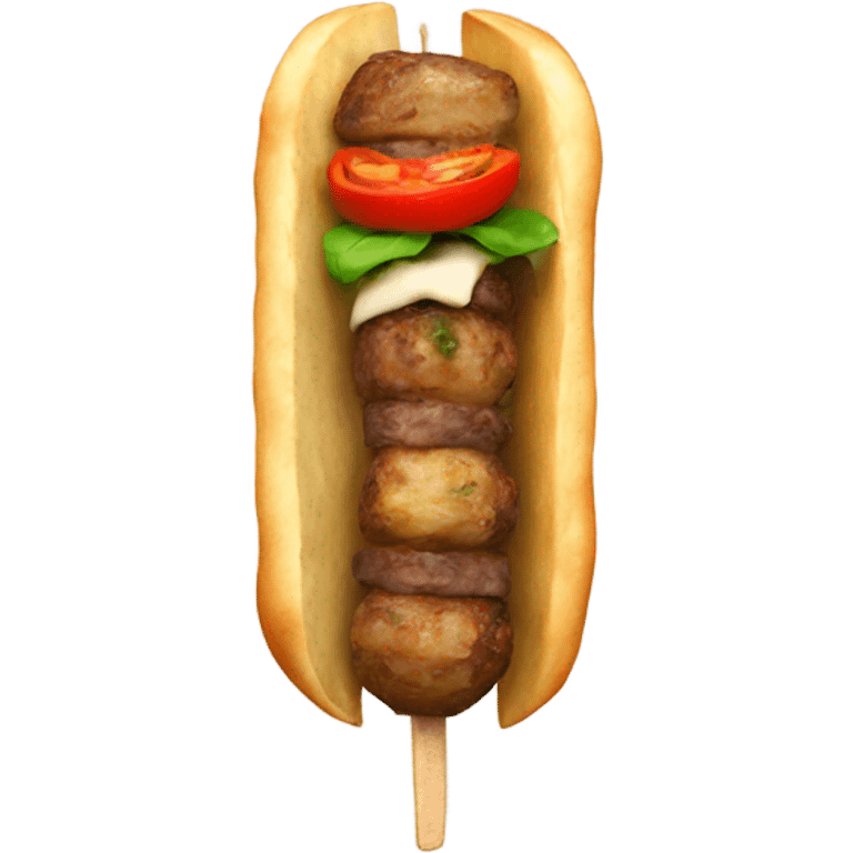 Kebab with potatoes  emoji