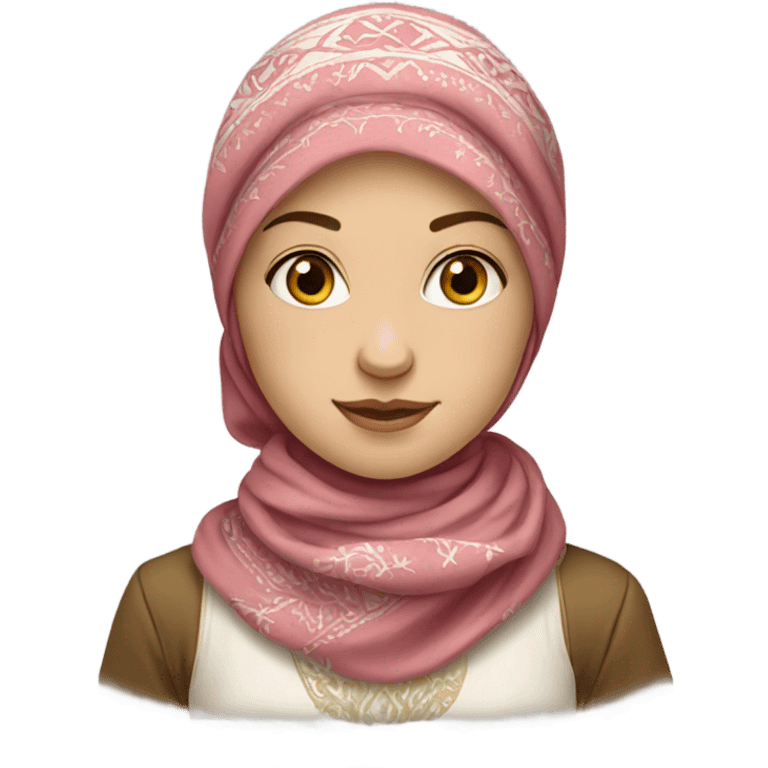 Russian girl in a traditional headscarf emoji