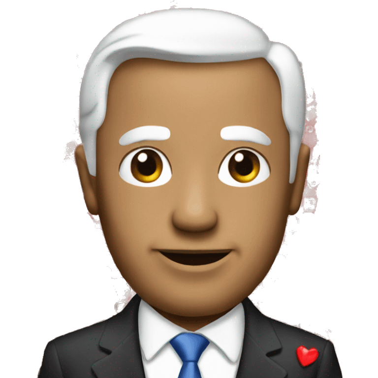 president with red buttion emoji