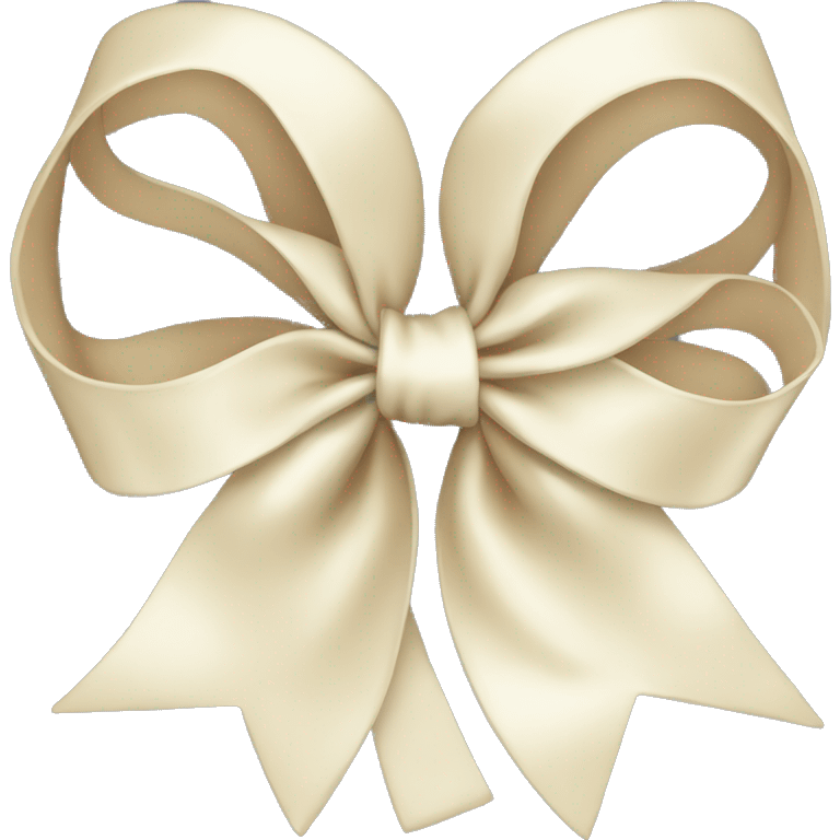 Cream bow emoji