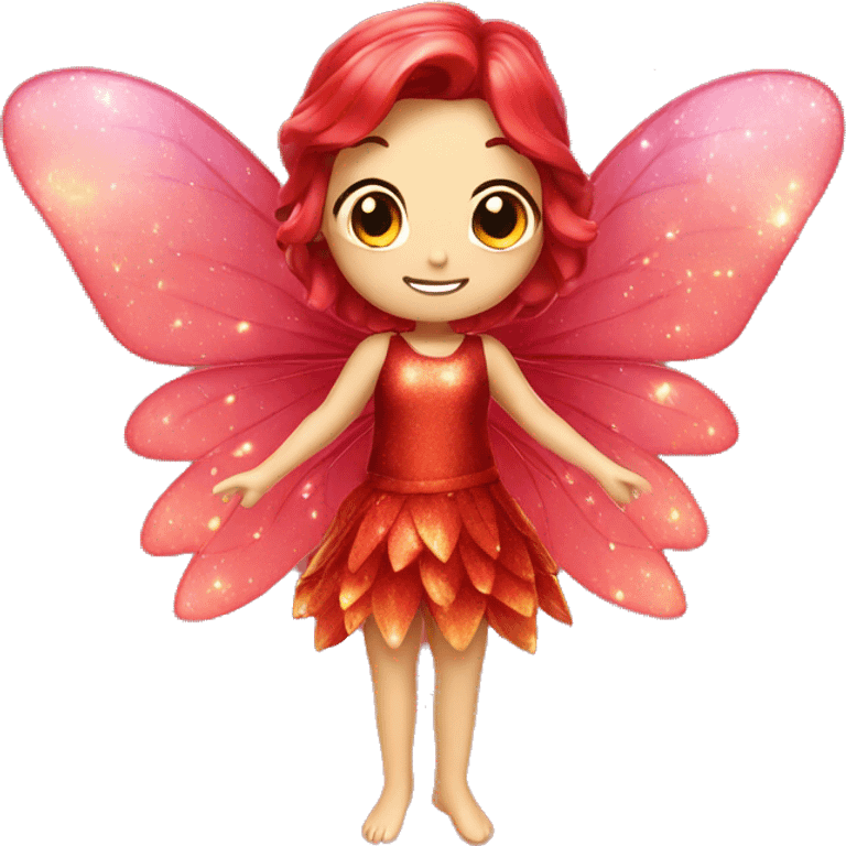 Fairy with sparkling wings red  emoji