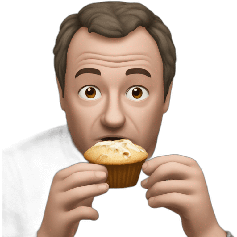 Barry from Eastenders eating a muffin without using his hands emoji