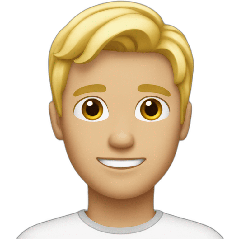 Young man blond hair emoji