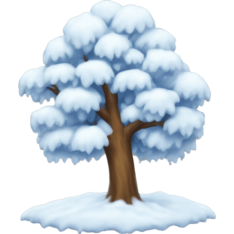 snow on tree  emoji