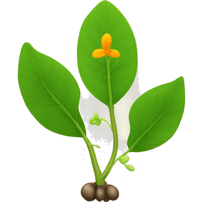 Ginseng indien plant leaf flower emoji